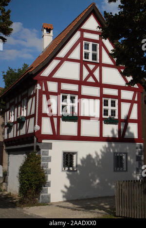 A traditional- style half-timbered house in Nördlingen, Bavaria, Germany Stock Photo