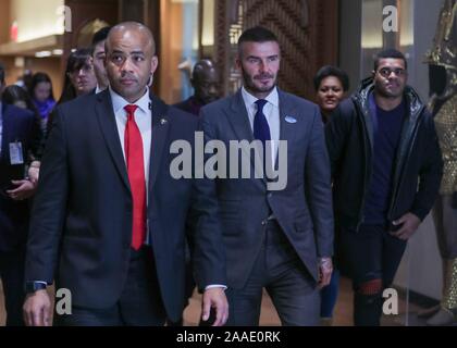 United Nations, New York, USA, November 20, 2019 - David Beckham, Goodwill Ambassador for UNICEF, at the high-level meeting of the General Assembly on the occasion of the thirtieth anniversary of the adoption of the Convention on the Rights of the Child today at the UN Headquarters in New York.Photo: Luiz Rampelotto/EuropaNewswire PHOTO CREDIT MANDATORY. | usage worldwide Stock Photo