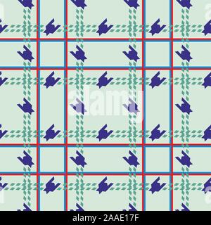 seamless vector tartan plaid pattern,goose foot background,fabric texture Stock Vector