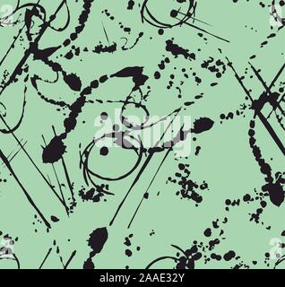 Seamless grunge,splash vector pattern,brush strokes background,watercolor,ink. Stock Vector