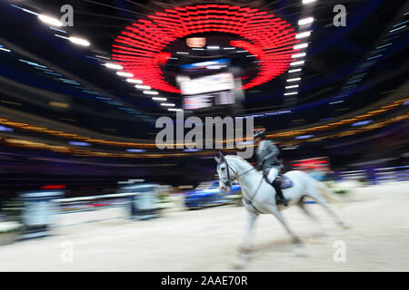 Prague, Czech Republic. 21st Nov, 2019. Germany's CHRISTIAN KUKU during the Prague 2019 CSI5 GCL individual class in Longines Global Champions Playoffs 2019 in Prague in the Czech Republic. Credit: Slavek Ruta/ZUMA Wire/Alamy Live News Stock Photo