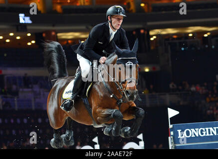 Prague, Czech Republic. 21st Nov, 2019. Germany's MARCUS EHNING during the Prague 2019 CSI5 GCL individual class in Longines Global Champions Playoffs 2019 in Prague in the Czech Republic. Credit: Slavek Ruta/ZUMA Wire/Alamy Live News Stock Photo