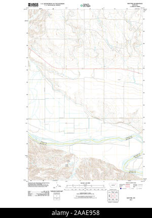 USGS TOPO Map Montana MT Kintyre 20110706 TM Restoration Stock Photo