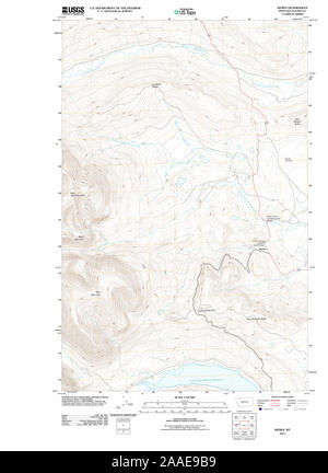 USGS TOPO Map Montana MT Kiowa 20110617 TM Restoration Stock Photo