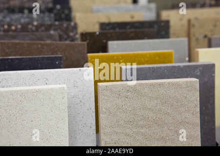 samples of decorative stone for decoration Stock Photo