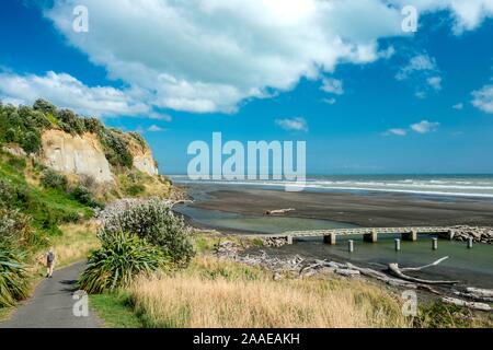 Kai Iwi Beach, Manawatu-Wanganui, near Whanganui, North Island, New Zealand Stock Photo