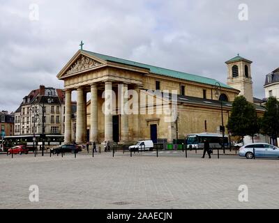 Saint-Germain-en-Laye Catholic church, built in 1827. Dedicated to St. Germain and St. Vincent, and also known as Saint-Germain-de-Paris, France. Stock Photo