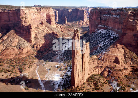 Spider Rock at Canyon de Chelly, Arizona, USA Stock Photo