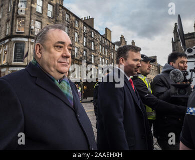 Edinburgh, Scotland, UK - 21st November 2019 - The former First Minister of Scotland, Alex Salmond, outside the High Court in Edinburgh Stock Photo