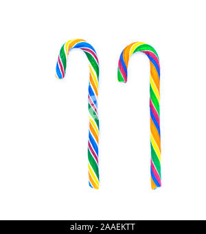 candycane figures, isolated; on white Stock Photo