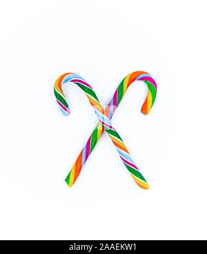 candycane figures, isolated; on white Stock Photo