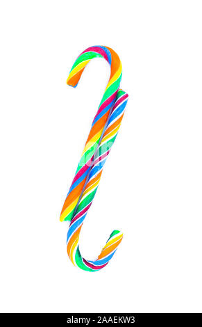 candycane figures, isolated; on white Stock Photo