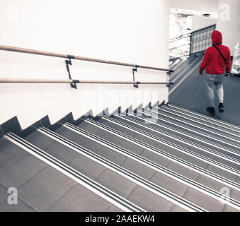 flight of steps in commercial building Stock Photo