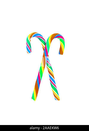 candycane figures, isolated; on white Stock Photo