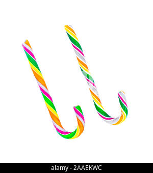 candycane figures, isolated; on white Stock Photo