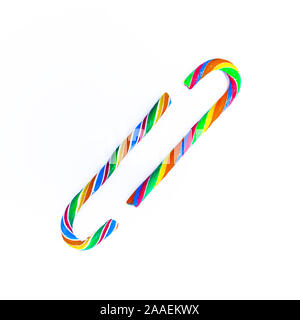 candycane figures, isolated; on white Stock Photo