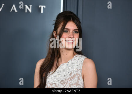 Nell Tiger Free attends the world premiere of Apple TV+'s 'Servant' at BAM Howard Gilman Opera House on November 19, 2019 in the Brooklyn Borough of N Stock Photo