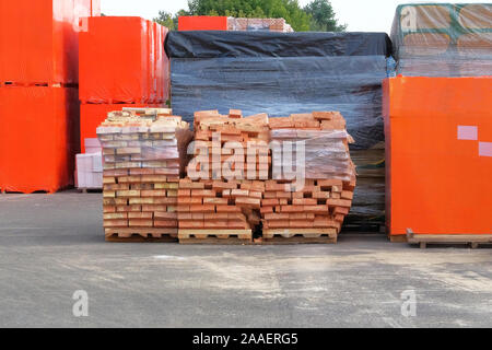 Pile of bricks at a construction site in Kathmandu, Nepal Stock Photo ...