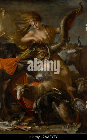 Allegory of Fortune; Salvator Rosa (Italian, 1615 - 1673); about 1658–1659; Oil on canvas; 200.7 × 133 cm (79 × 52 3/8 in.); 78.PA.231 Stock Photo