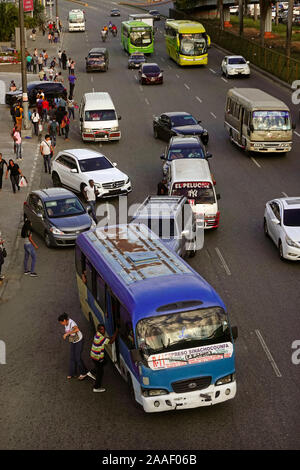 morning rush hour traffic in Santo Domingo Dominican Republic Stock Photo