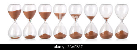 Hourglass isolated on white background Stock Photo