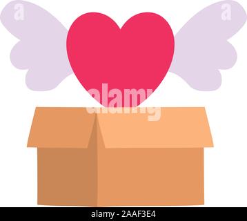 Isolated heart and box vector design Stock Vector