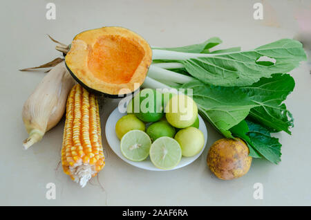 Fruits, Vegetables, And Grains Stock Photo