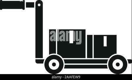 Warehouse cart icon. Simple illustration of warehouse cart vector icon for web design isolated on white background Stock Vector