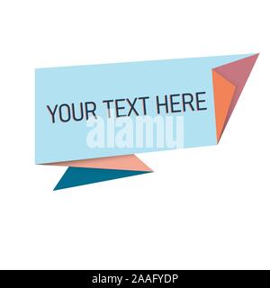 Quote vector geometric origami speech bubble. Stock Vector