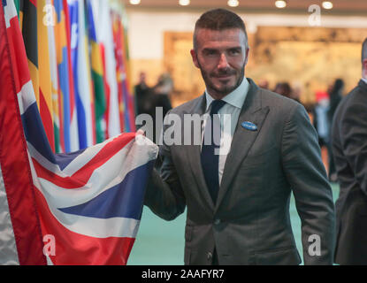 New York, NY, USA. 20th Nov, 2019. British soccer star DAVID BECKHAM, Goodwill Ambassador for UNICEF, at the high-level meeting of the General Assembly on the occasion of the thirtieth anniversary of the adoption of the Convention on the Rights of the Child today at the UN Headquarters. Credit: Luiz Rampelotto/ZUMA Wire/Alamy Live News Stock Photo