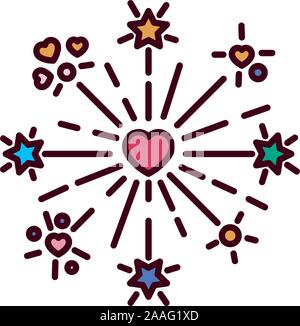 Isolated heart icon fill vector design Stock Vector