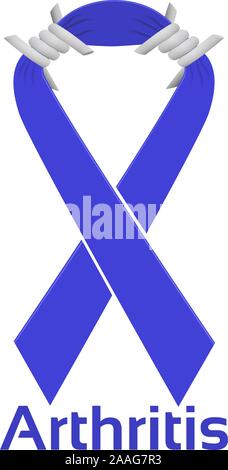 Psoriatic arthritis purple ribbon of hope and awareness with barbed wire represents inflamation pain Stock Vector