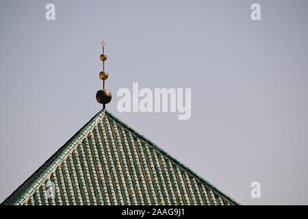 Green roof with tiles Stock Photo