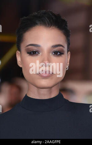 Ella Balinska attends the Charlie's Angels Premiere at the Curzon Mayfair in London. Stock Photo