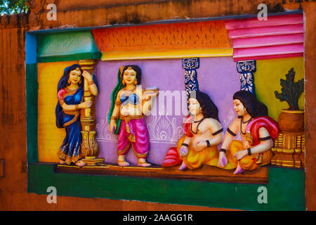 Mythological stories, Jagannath Temple, Dibrugarh, Assam, India Stock Photo