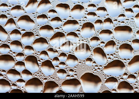 water droplets on glass round shapes Stock Photo
