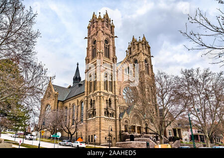 Cathedral of the Madeleine in Salt Lake City, Utah Stock Photo