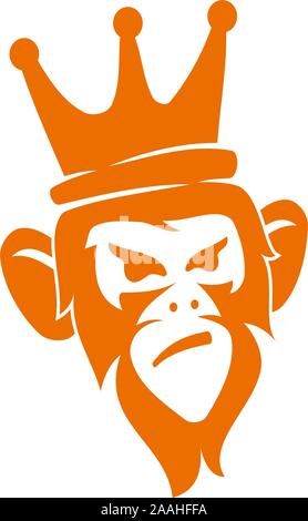 Monkey Logo Design Template Vector Illustration Isolated Stock Vector