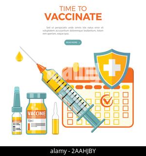 Vaccination Concept Banner Stock Vector