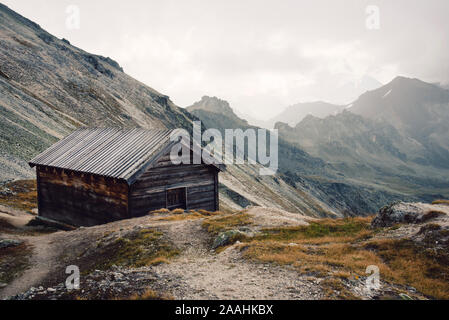 View of beautiful moody landscape in the Alps. Stock Photo