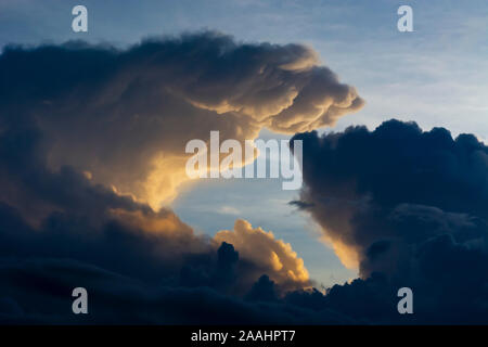 Dark stormy cloud formation, Tsavo, Kenya Stock Photo