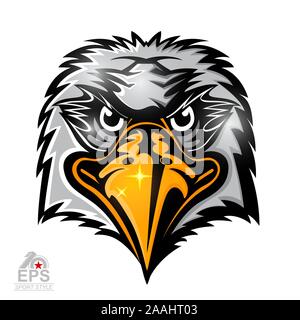 Bird head logo for any sport team eagles isolated on white Stock Vector