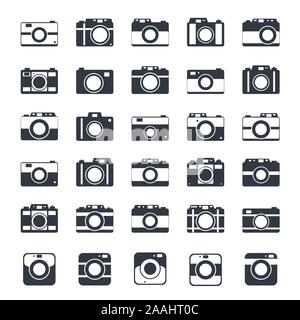 Camera icons or symbol on background. Stock Vector