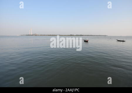 The Ganges at Kalibari area in Uluberia, West Bengal, India. Stock Photo