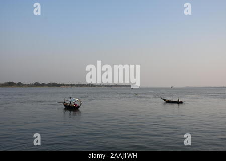 The Ganges at Kalibari area in Uluberia, West Bengal, India. Stock Photo