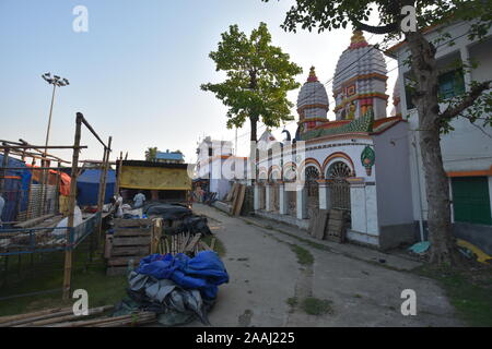 Kalibari area of the riverbank of the Ganges in Uluberia, West Bengal, India. Stock Photo