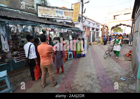 Kalibari area of the riverbank of the Ganges in Uluberia, West Bengal, India. Stock Photo