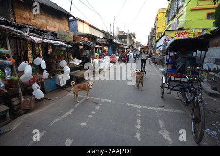 Kalibari area of the riverbank of the Ganges in Uluberia, West Bengal, India. Stock Photo