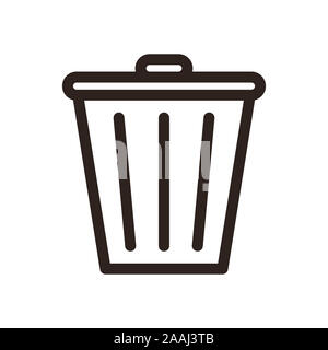 Trash bin icon isolated on white background Stock Photo