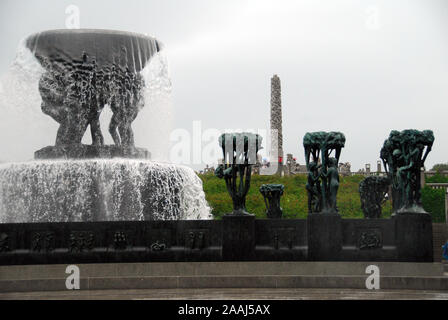 Norway, Oslo,Vigeland Open Air Sculpture Museum and Park Stock Photo